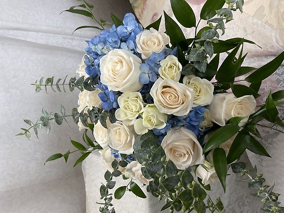 Hydrangeas and roses