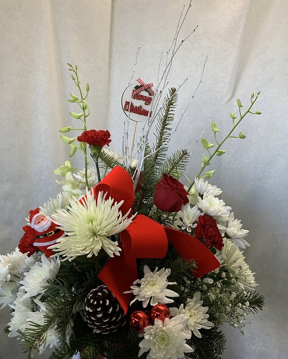 Christmas basket centerpiece