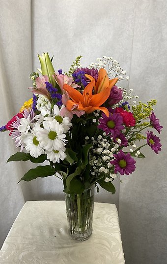 Mixed colorful vase