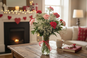 Pequa Valentine\'s Day Carnations Vase