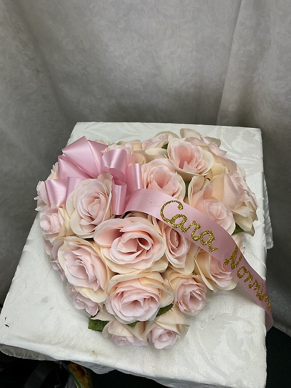 P-small rose casket heart