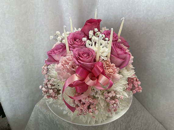 Pink birthday cake