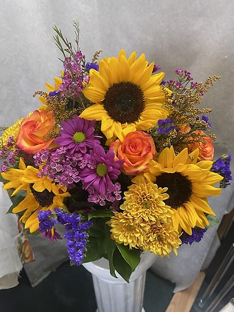 Vibrant Sunflower Cube
