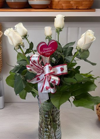 R6 white roses no bb