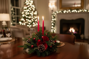 P Christmas centerpiece