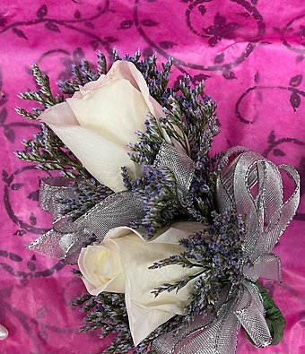 Double rose corsage