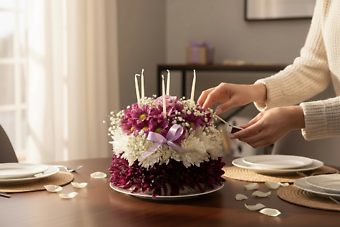 P purples bday cake 2