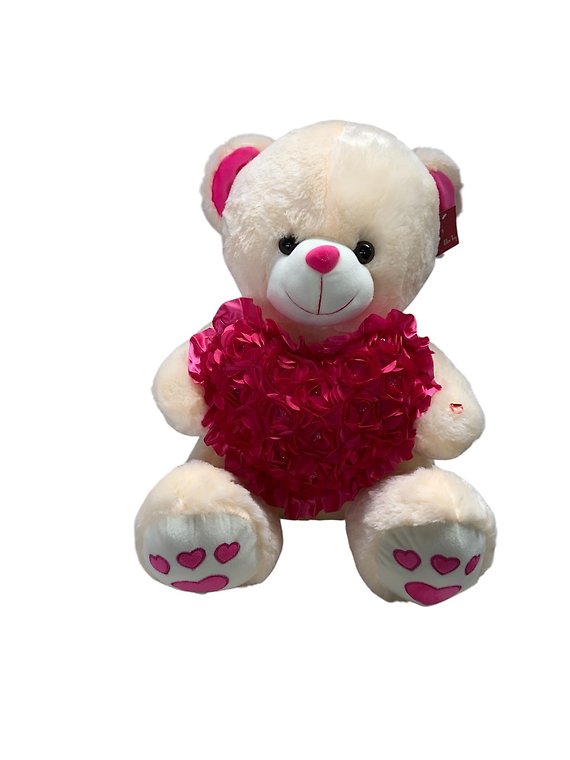Pink heart bear