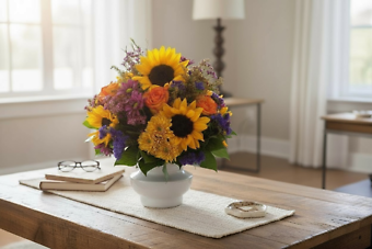 Vibrant Sunflower Cube