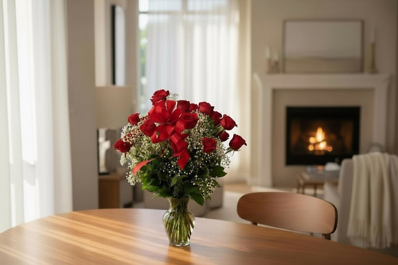 Red Roses Vase BB